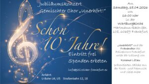 Jubiläumskonzwert 10 Jahre "Unerhört!"